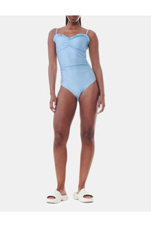 Blue Gathered Swimsuit | Glacier Lake