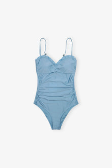 Blue Gathered Swimsuit | Glacier Lake