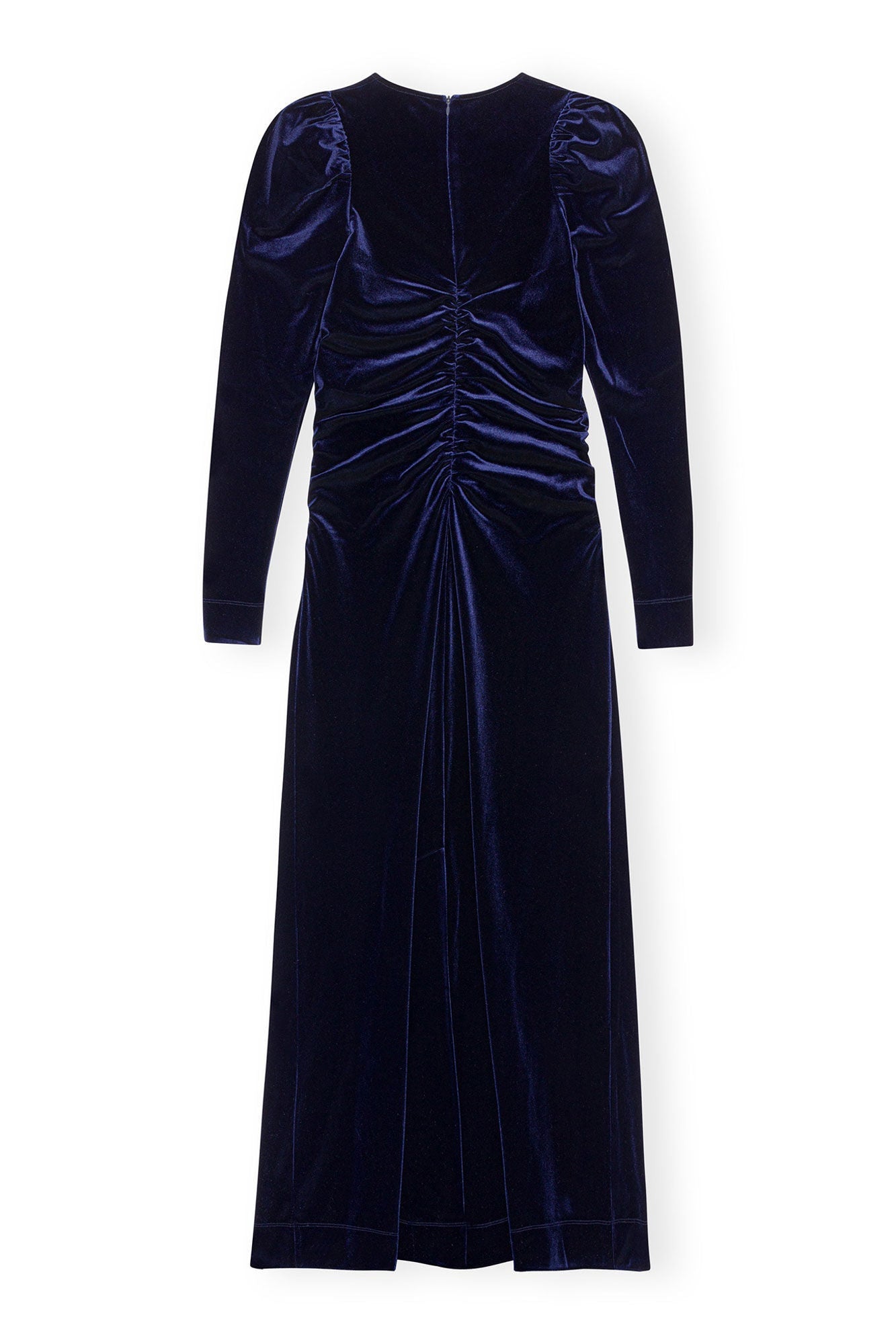 Blue Velvet Jersey Long Dress | Total Eclipse