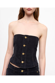 Blue Washed Corduroy Top | Sky Captain