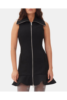 Bonded Crepe Mini Dress | Black (V1)