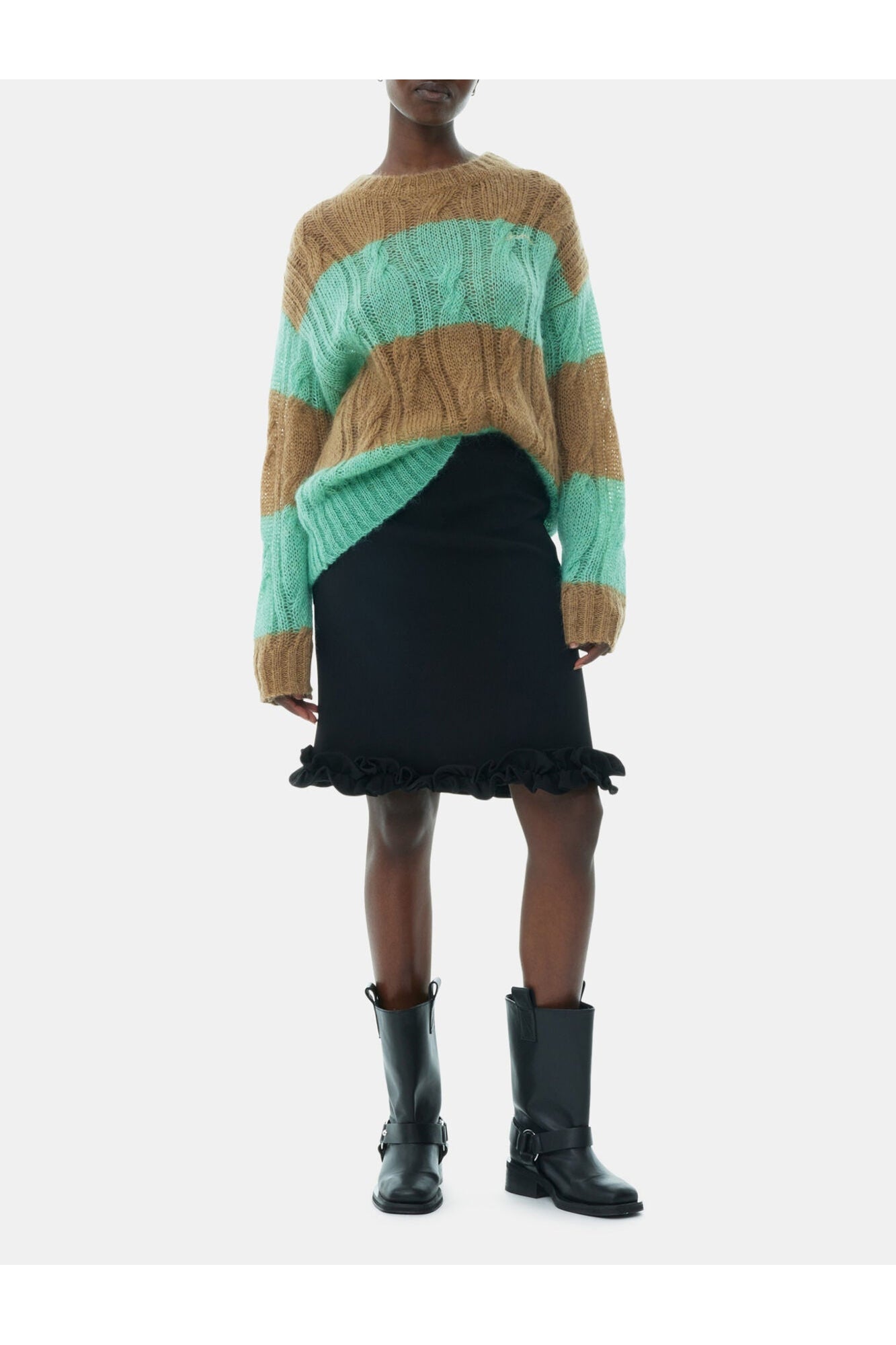 Bonded Crepe Skirt | Black (V1)