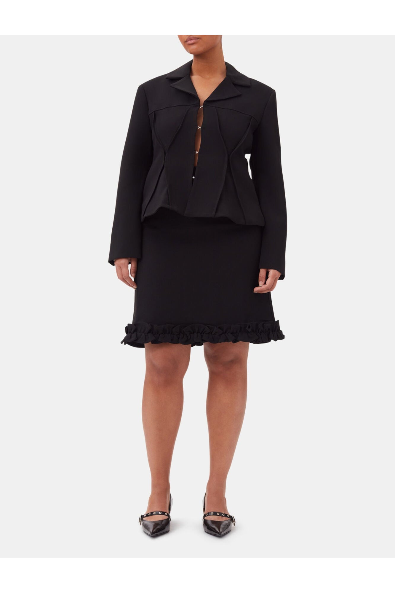 Bonded Crepe Skirt | Black (V1)