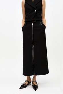 Bonded Crepe Skirt | Black (V2)