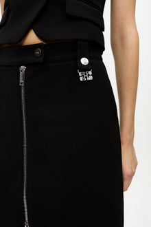 Bonded Crepe Skirt | Black (V2)