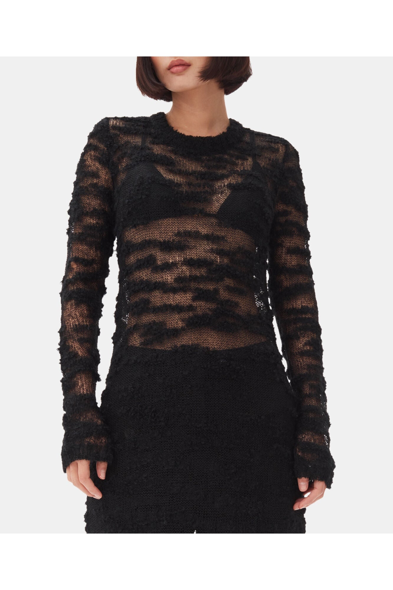Boucle Maxi Dress | Black
