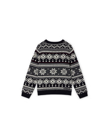 Boys | Jacquard Cashmere Sweater | 10Y-14Y | Navy