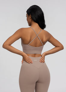 Seamless Crossback Bra | Cocoa