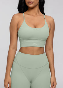 Seamless Crossback Bra | Sage Green