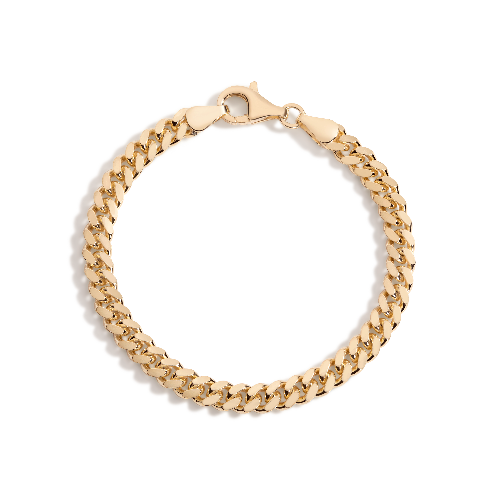 Large Cuban Chain Bracelet Vermeil Yellow Gold 6in 6.5in 7in 7.5in First