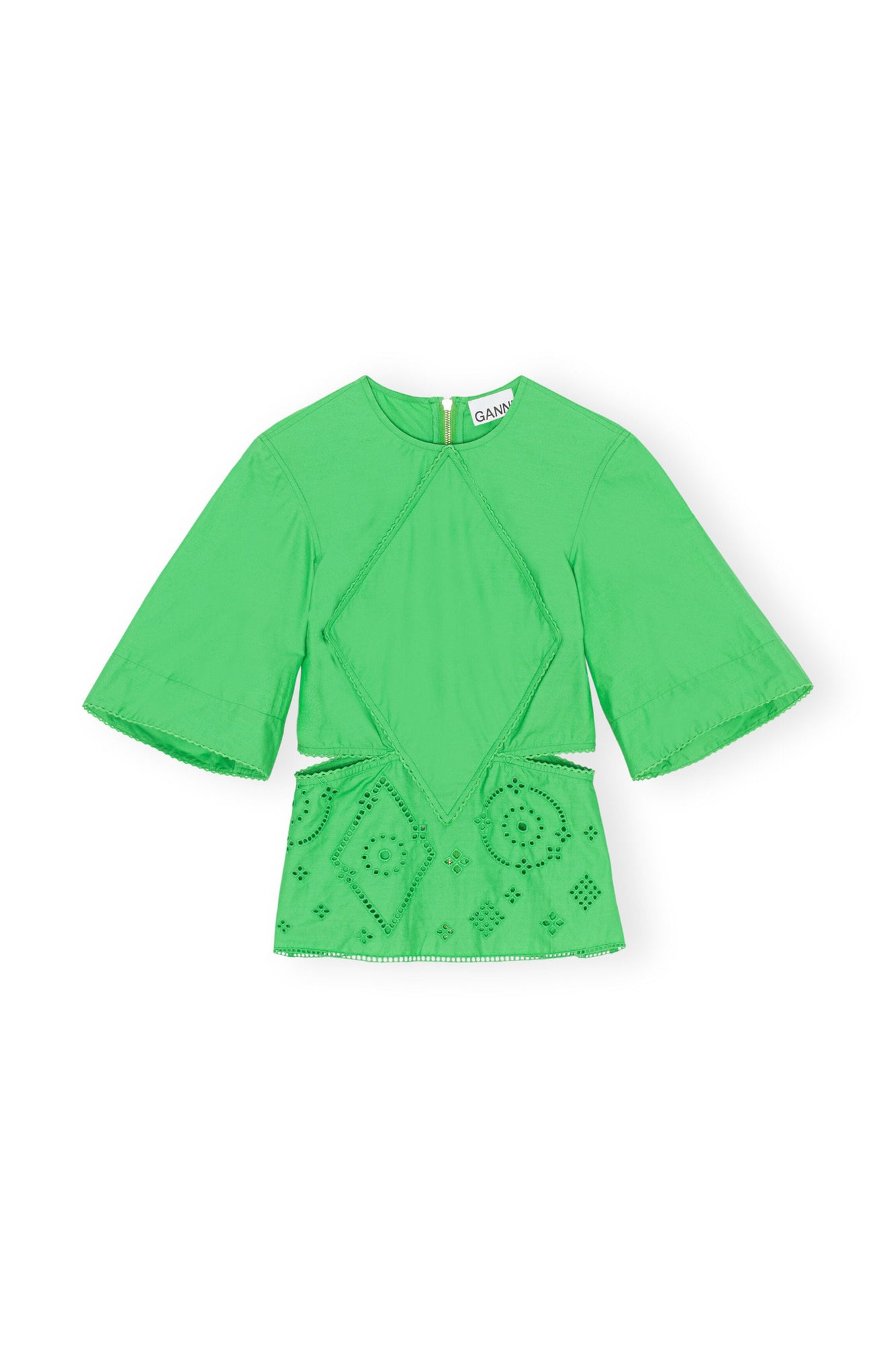 Broderie Anglaise Blouse | Kelly Green