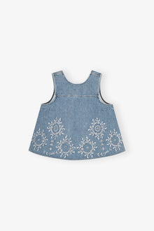 Broderie Anglaise Top | Light Blue Stone