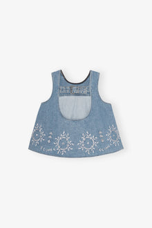 Broderie Anglaise Top | Light Blue Stone