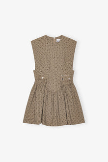 Brown Flock Suiting Corset Mini Dress | Tiger's Eye