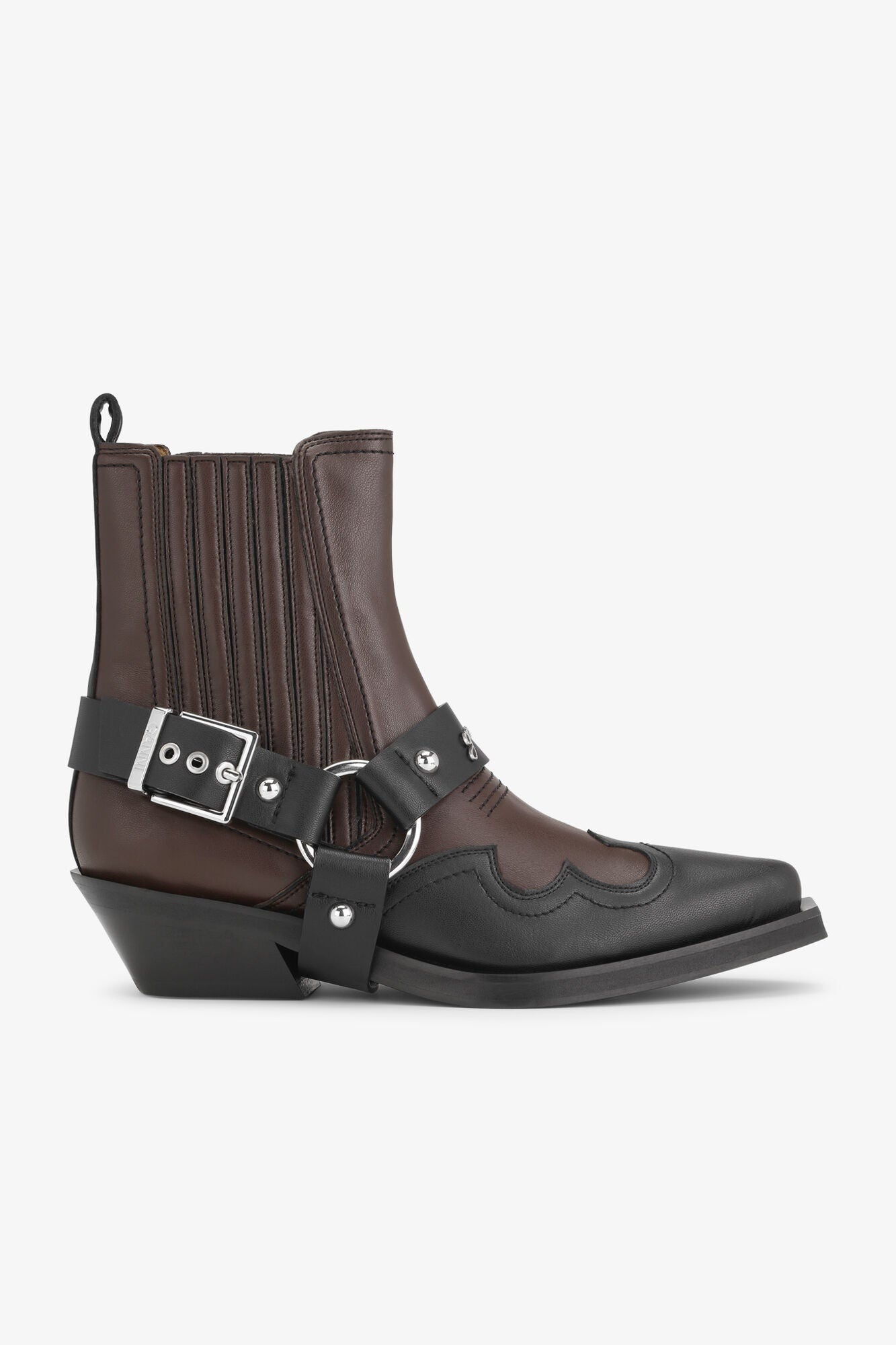 Brown Low Cut Western Chelsea Boots | Black/Chocolate Fondant