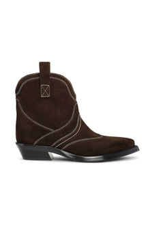 Brown Suede Low Western Boot | Mole