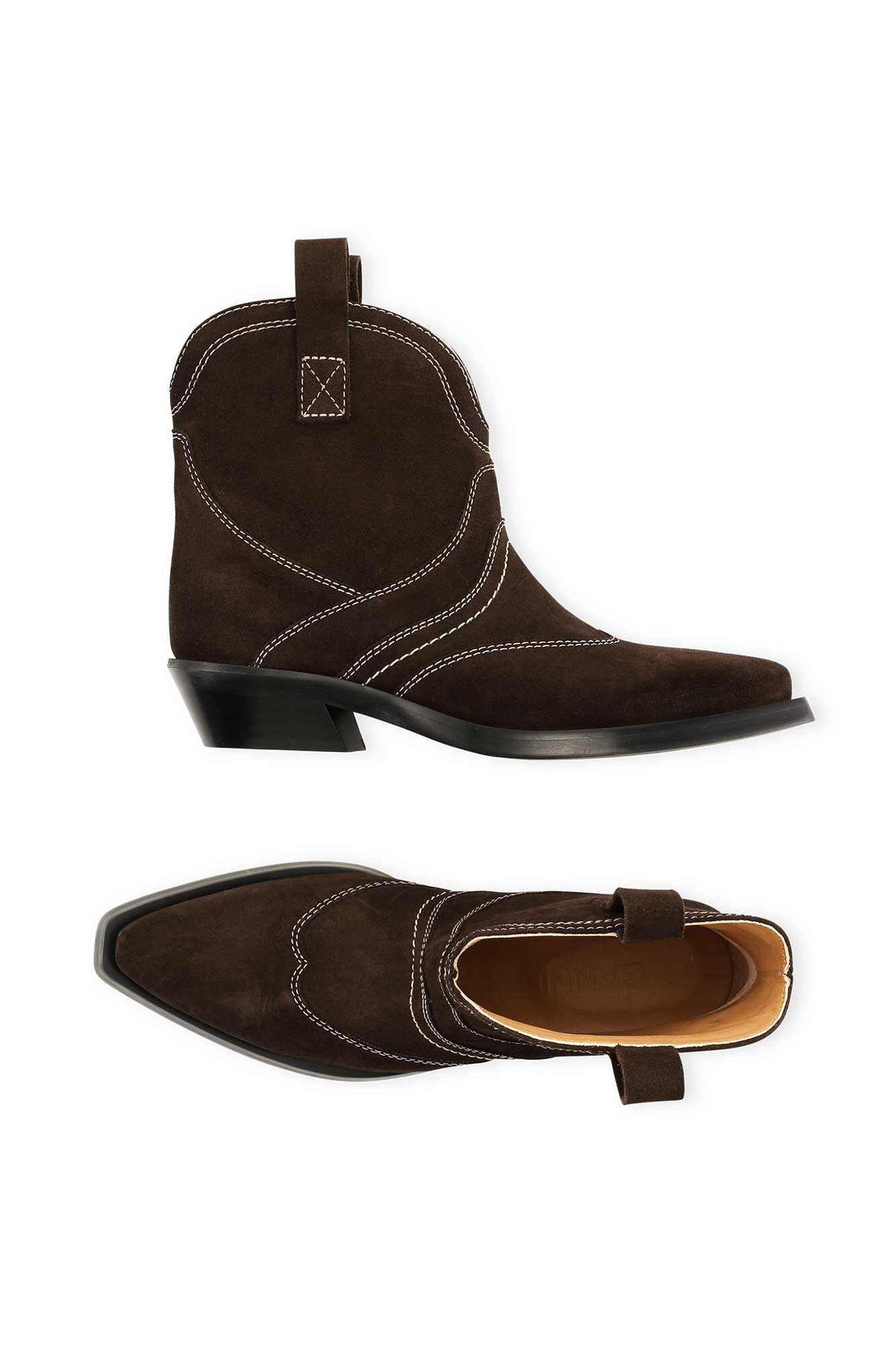 Brown Suede Low Western Boot | Mole