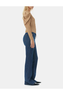 Brown Twill Wrap Blouse | Tiger's Eye