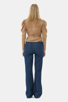 Brown Twill Wrap Blouse | Tiger's Eye