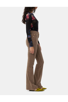 Brown Washed Corduroy Iry Trousers | Fallen Rock