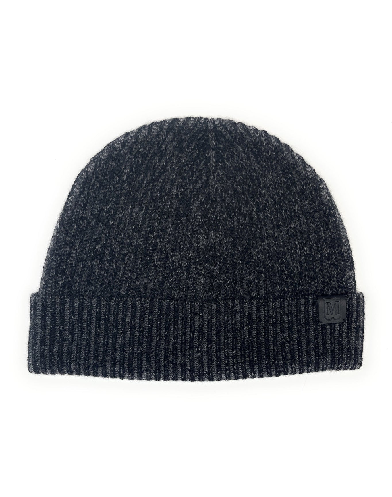Bruno Magli | Men | Cashmere Two-Tone Chunky Rib Beanie | Black