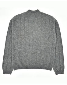 Bruno Magli | Women | Cashmere Blend L/S Wide Rib Mock Nk Sweater | Grey