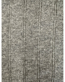 Bruno Magli | Women | Cashmere Blend L/S Wide Rib Mock Nk Sweater | Grey