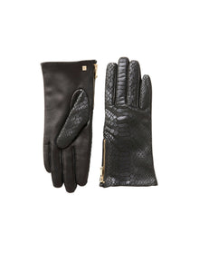 Bruno Magli | Women | Embossed Snake Skin Leather Glove | Black