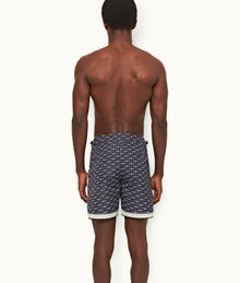 Bulldog Bandana Mid-Length Swim Shorts | Dark Sapphire/Sea Mist