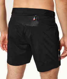 Bulldog Bonded Bonded Panel Mid-Length Swim Shorts | Black
