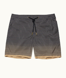 Bulldog Drawcord Floret Mid-Length Drawcord Swim Shorts | Biscuit/Night Iris