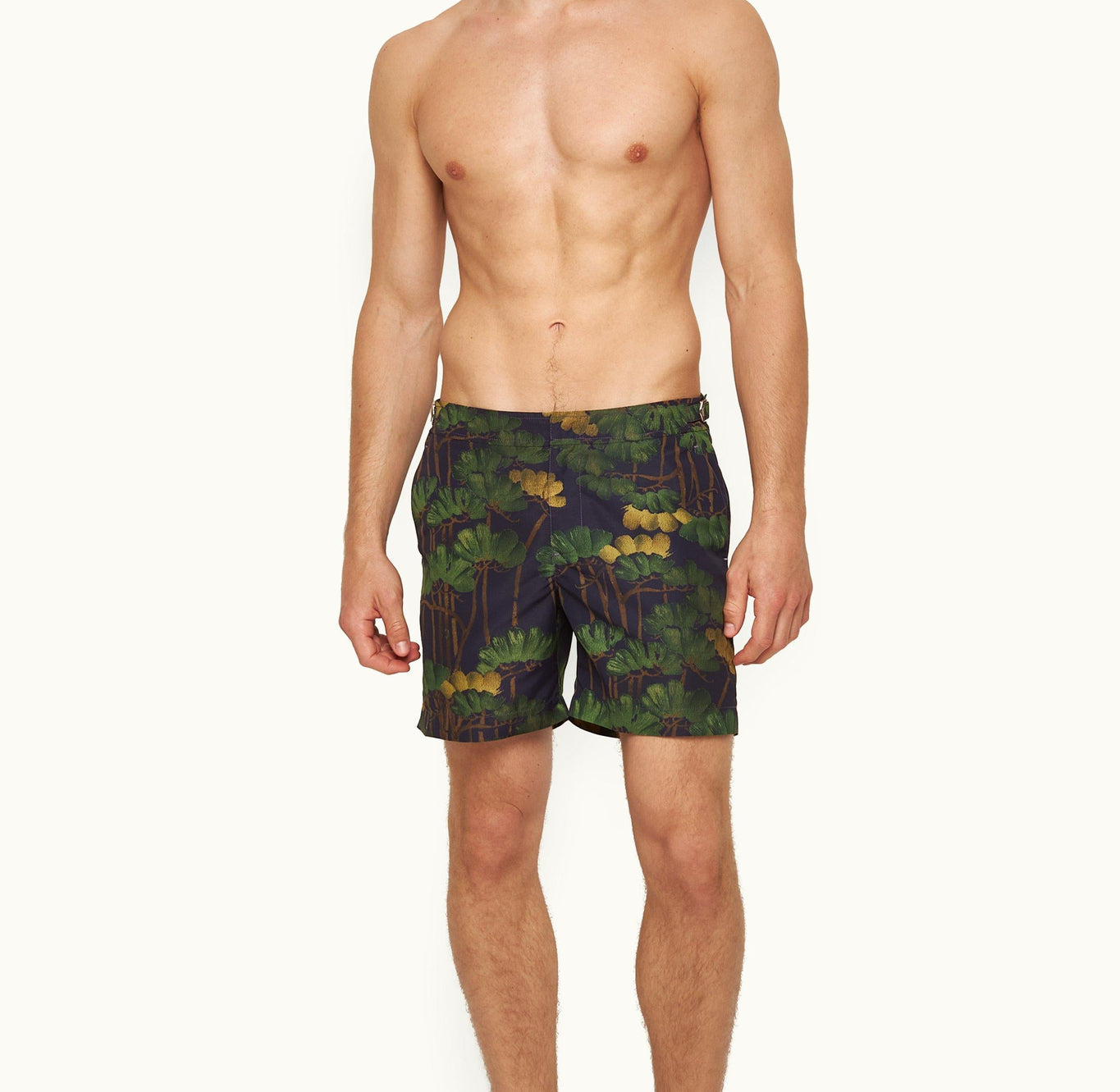 Bulldog Fantasy Floral Mid-Length Swim Shorts | Night Iris