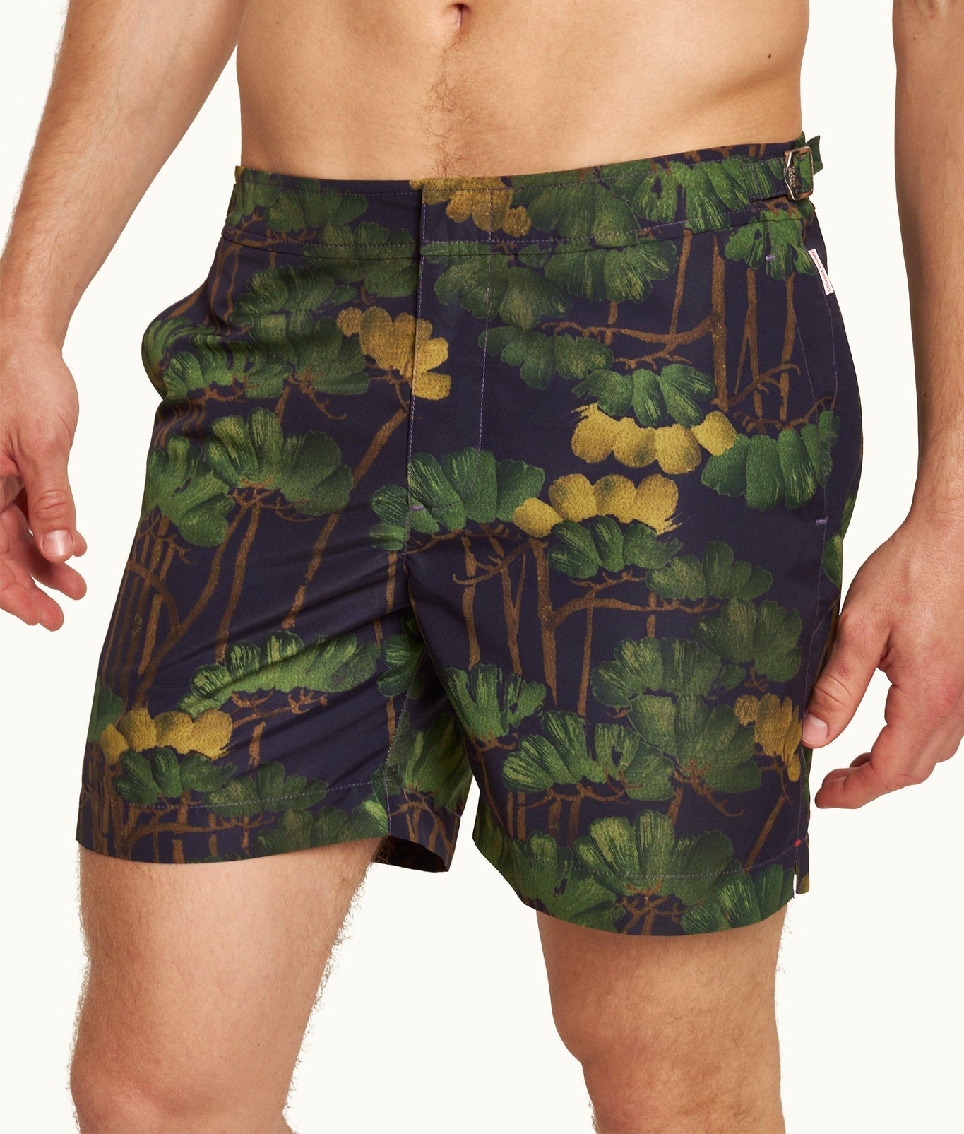 Bulldog Fantasy Floral Mid-Length Swim Shorts | Night Iris