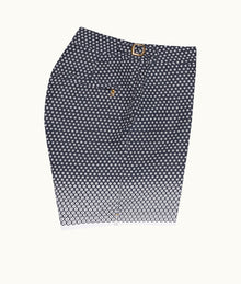 Bulldog Floret Mid-Length Swim Shorts | Night Iris/White