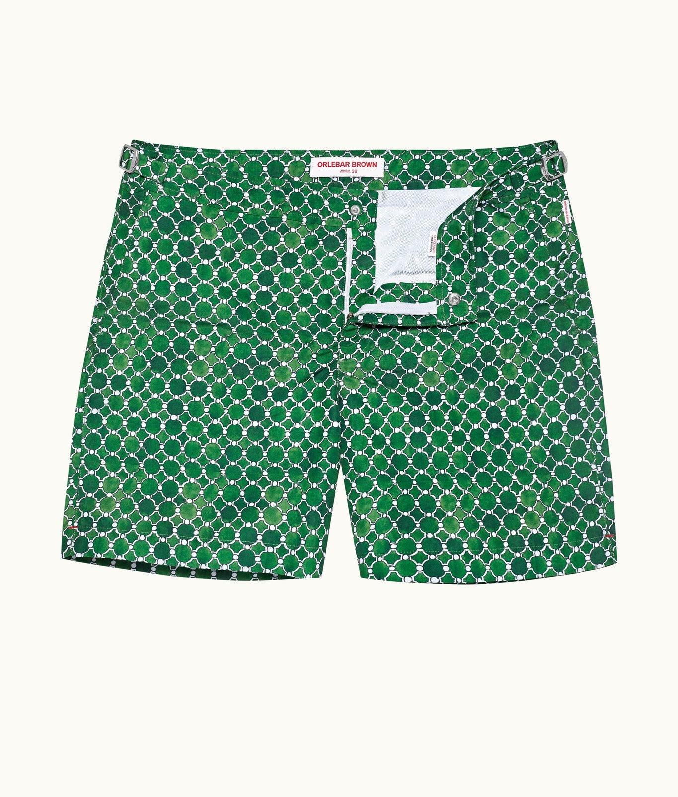 Bulldog Geometric Tile Mid-Length Swim Shorts | Coastal Garden