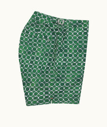 Bulldog Geometric Tile Mid-Length Swim Shorts | Coastal Garden