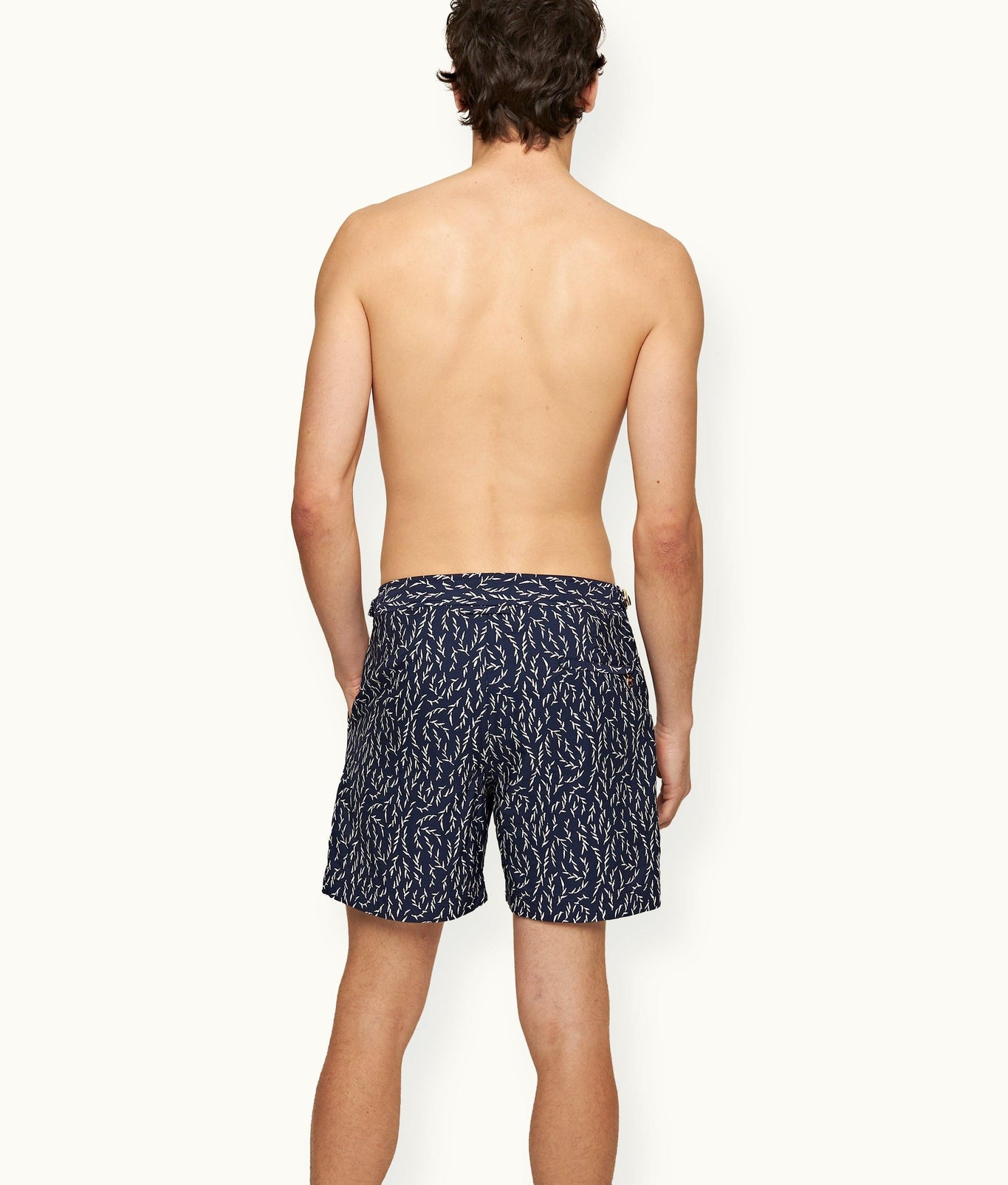 Bulldog Jacquard Sedge Jacquard Mid-Length Swim Shorts | Night Iris