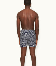 Bulldog Jacquard Star Jacquard Mid-Length Swim Shorts | Night Iris
