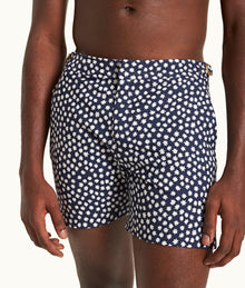 Bulldog Jacquard Star Jacquard Mid-Length Swim Shorts | Night Iris