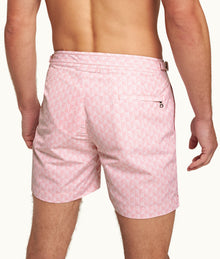 Bulldog Otaru Mid-Length Swim Shorts | Pink/White