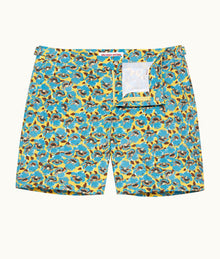 Bulldog Petal Print Mid-Length Swim Shorts | Lemon Meringue