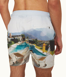 Bulldog Photographic Print Mid-Length Swim Shorts Woven | Kaufmann Cocktail