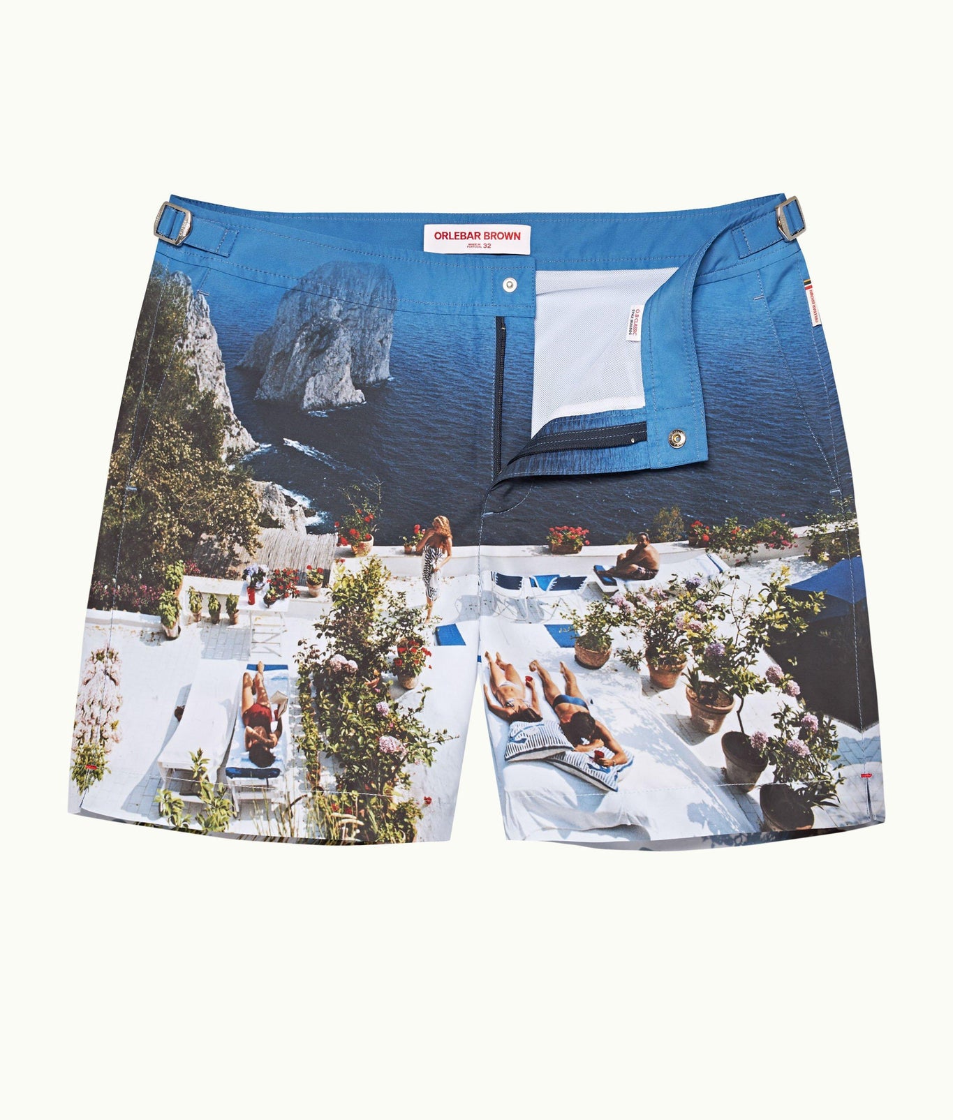 Bulldog Photographic Print Mid-Length Swim Shorts Woven | Terrace