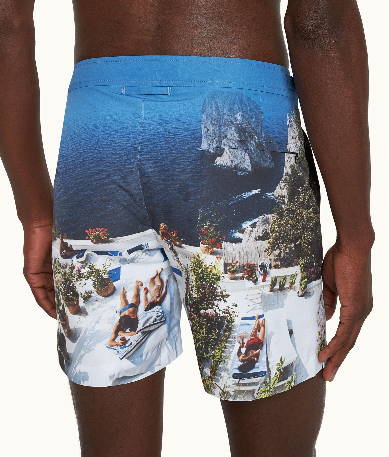 Bulldog Photographic Print Mid-Length Swim Shorts Woven | Terrace