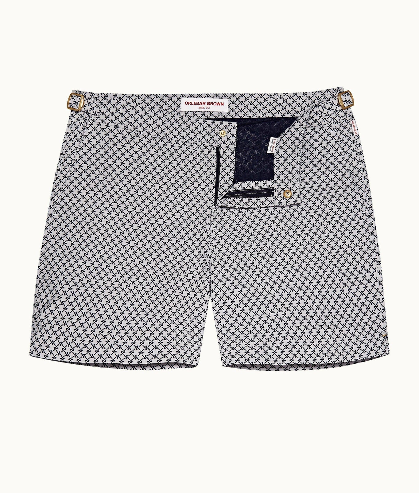 Bulldog Seglas Jacquard Mid-Length Swim Shorts | Cloud/Night Iris