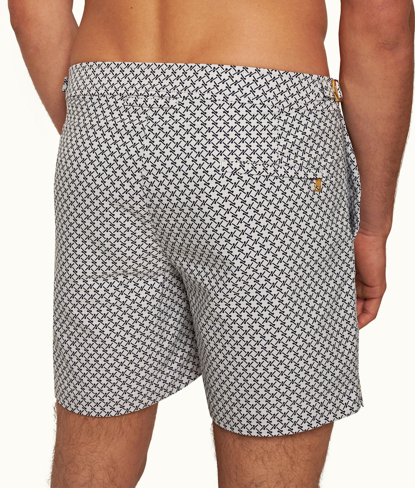 Bulldog Seglas Jacquard Mid-Length Swim Shorts | Cloud/Night Iris