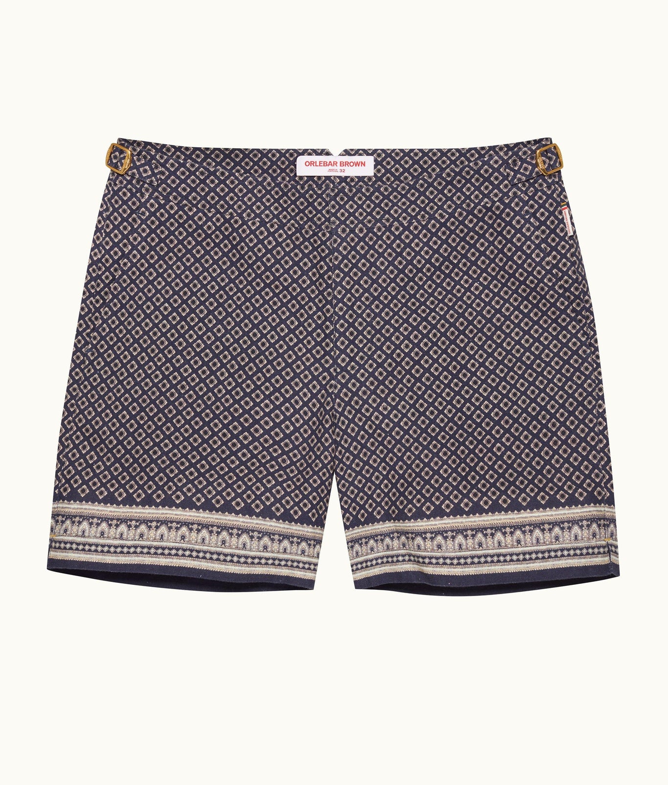 Bulldog Solmio Geo Floral Print Mid-Length Swim Shorts | Night Iris