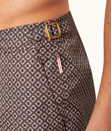 Bulldog Solmio Print Mid-Length Swim Shorts | Truffle