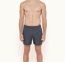 Bulldog Stripe Piping Mid-Length Swim Shorts | Ink