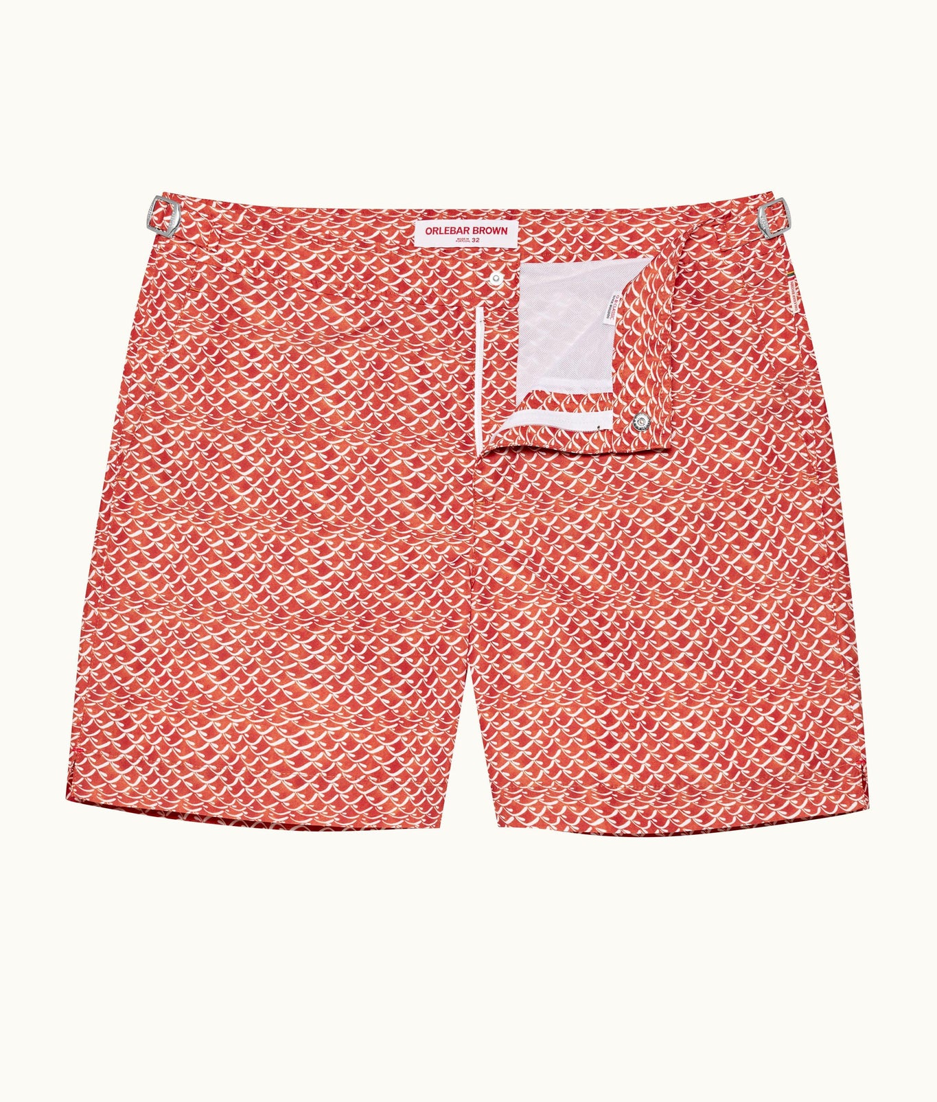Bulldog Wave Print Mid-Length Swim Shorts | Firestone